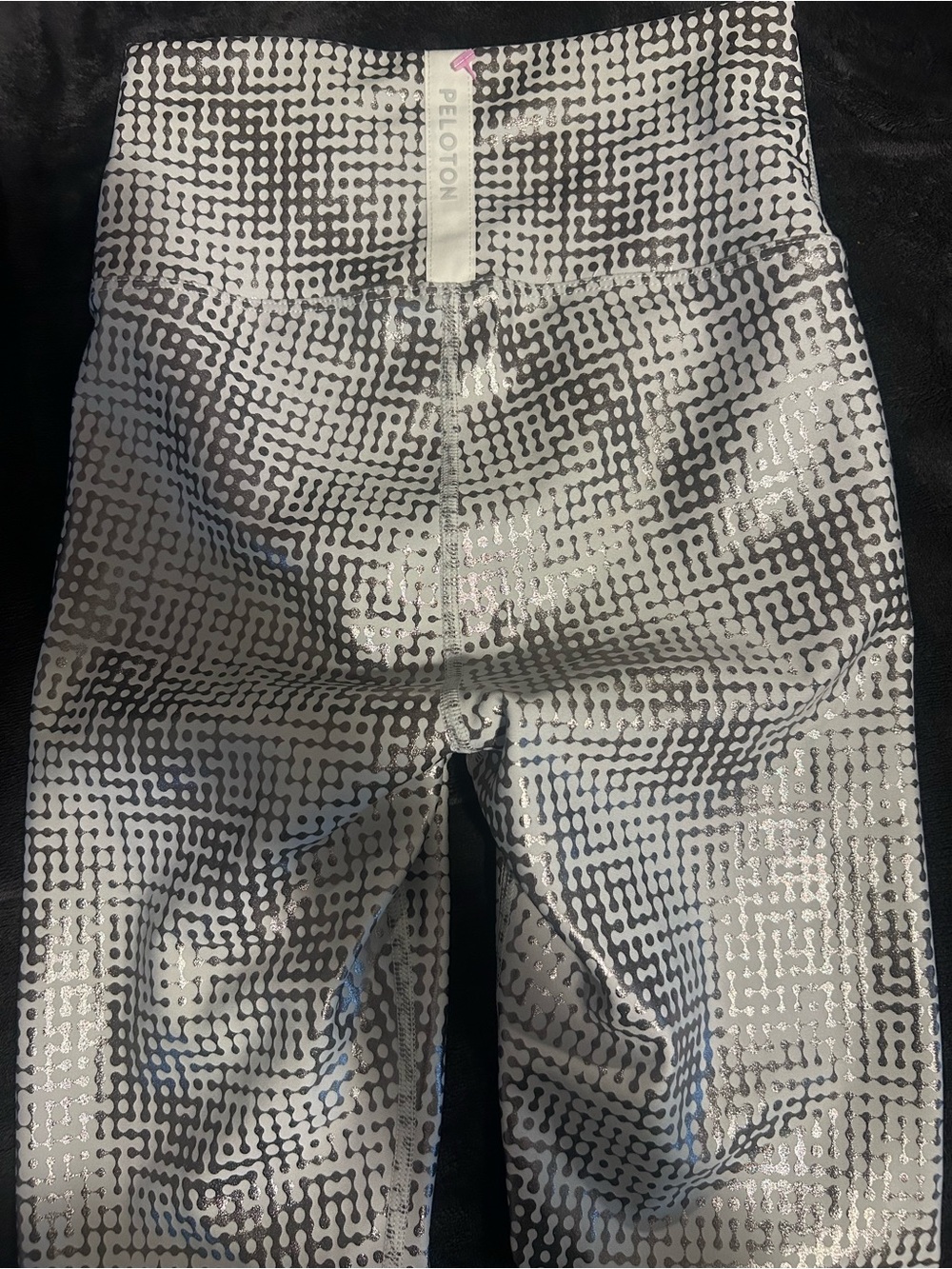 Peloton Kids Silver and Gray Patterned Leggings